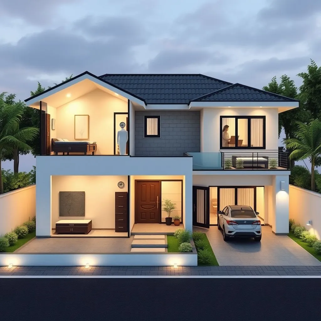 Plan maison plain pied 3 chambres 110m2 avec garage